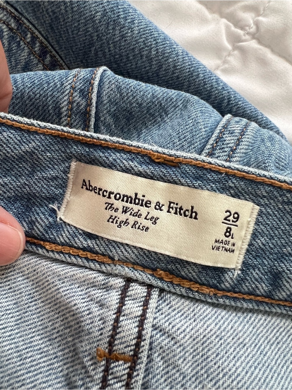 Abercrombie & Fitch Light Blue the Wide-Leg High-Rise Jeans size 29/8L - Picture 7 of 10